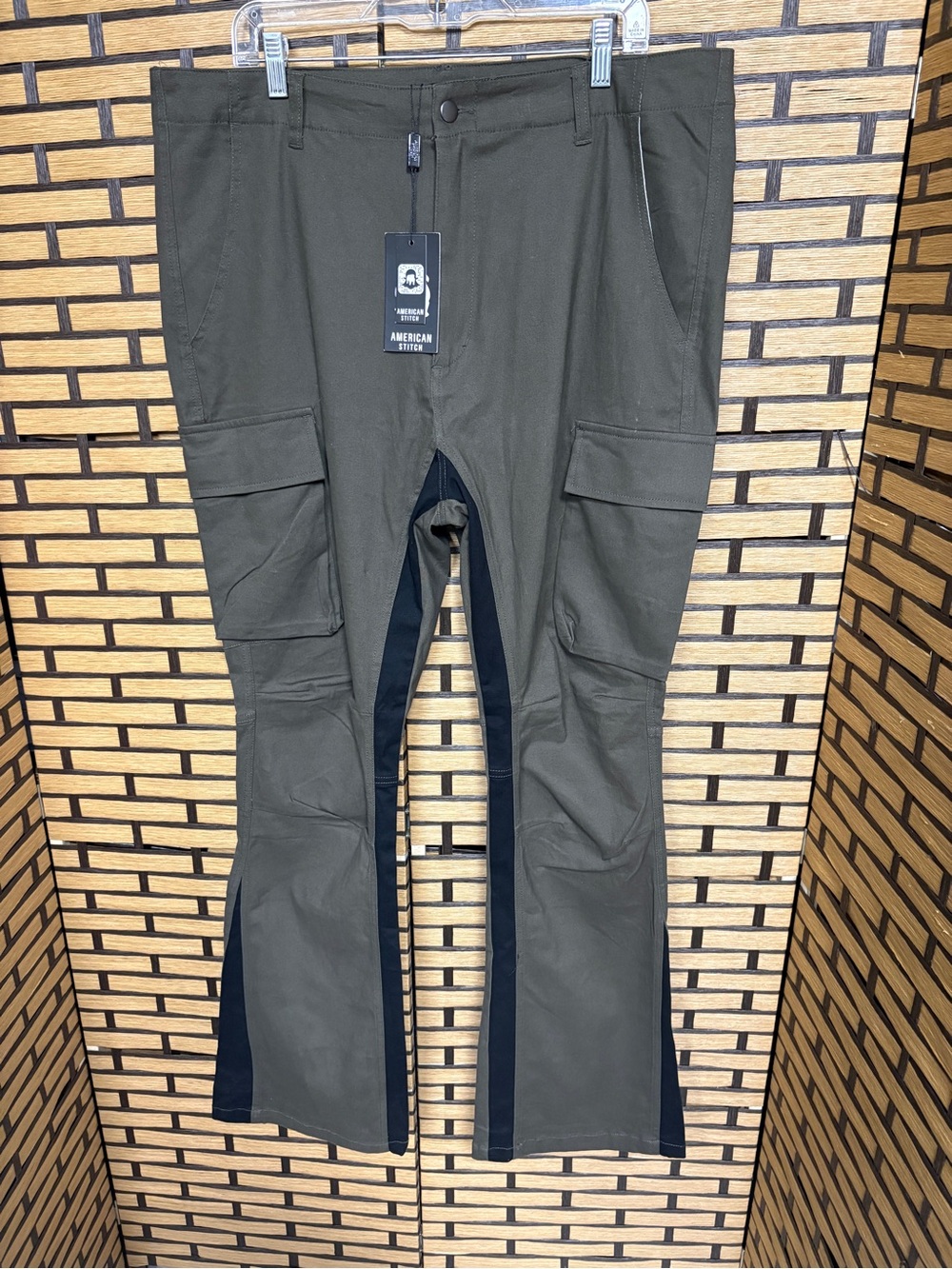 American stitch Olive green and black pants size 36